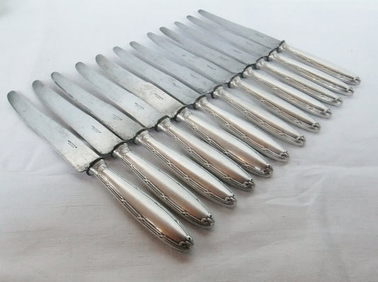 12 couteaux de table service Christofle poinçon lame acier